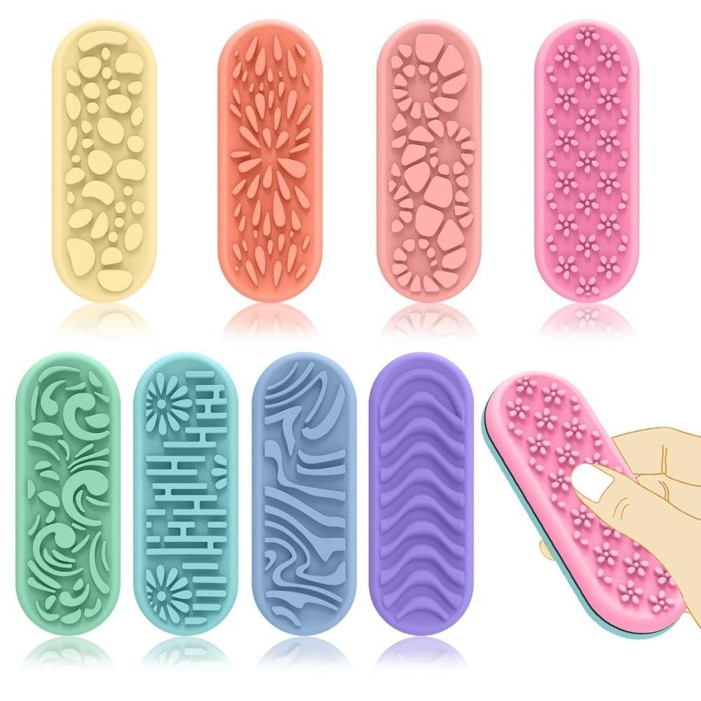 Textured Surface Sensory Stone Toy Portable Size Silicone Sensory Strip Office Workers