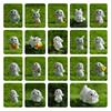 Cute Resin White Rabbit Ornament Enchanting Garden Miniature Decor Piece