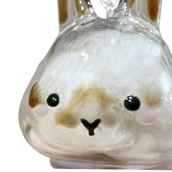1/4Pcs Pet Rabbit Hair Keychain Keepsake Capsule Memorial Pendant Hair Storage Bottle Transparent Pet Hair Key Chain