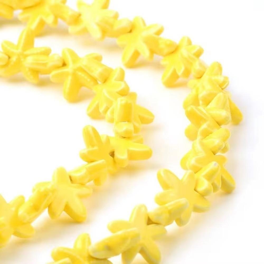 Starfish Shape Starfish Beads Ceramic Material Large Hole Beads Ceramic Beads Earrings Making