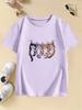 Funny Climb Cat Graphic Kids Tshirts Summer Short Sleeve Tees Cartoon Boys Girls Clothes Kawaii Kitten Tops Y2K Children T-shirt