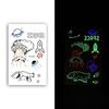 Little Sexy Cute Tattoo for Women Glowing Dark Taty Waterproof Fake Tatoo Luminous Tattoo Stickers Body Art Cartoon Tattoo