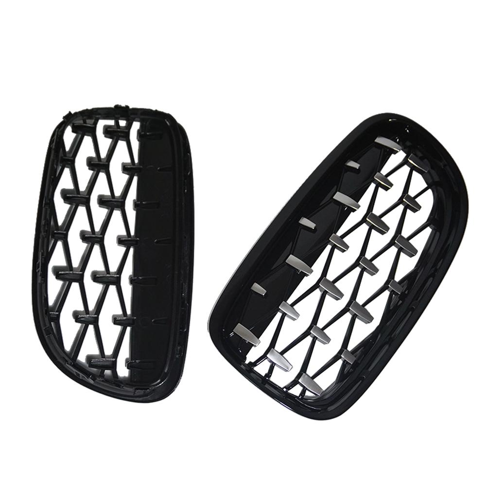 2PCS Auto Kidney Grille Replacement Meteor Grill for BMW E90 E91 3 Series 2009-2012 Front Diamond Racing Grills Car