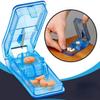 Pill Splitters Pill Cutters with V- Grip for Small and Medication Crusher with Pill Holder Case