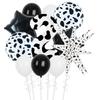 Animal Pattern Cow Pattern Series Printed Latex Ball Digital Column Explosion Star Balloon Children's Birthday Party Decoration