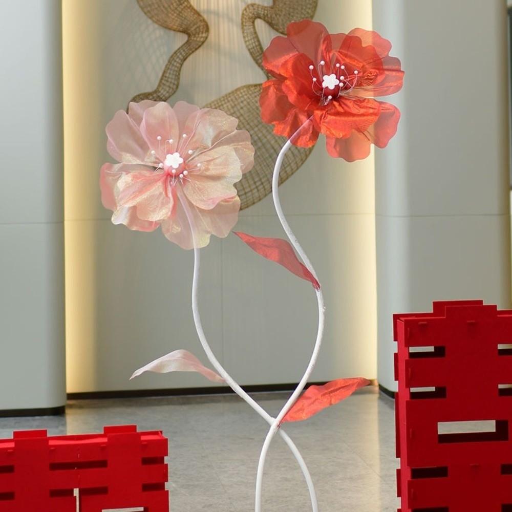 Simulated 45cm Size 3D Simulated Flowers Giant Silk Colorful Design Window Display Fancy Yarn Wedding Backdrop Road Lead