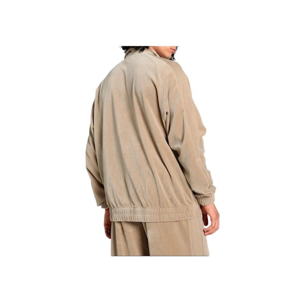 Puma T7 Вышитый логотип Однотонная Уличная Повседневная Куртка на молнии Теплая Унисекс куртки Желтый 626712-67