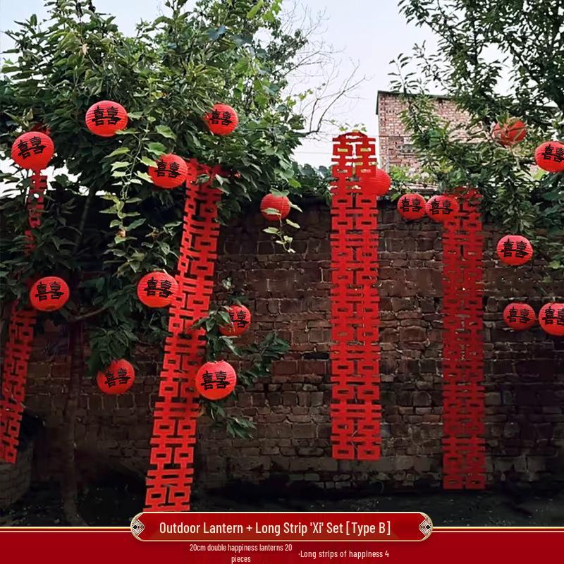 Подвесные фонари в деревенском стиле для украшения дерева - Свадебные и новогодние уличные украшения