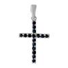 Silver Cross with Sapphire 0.705ct (0460178)