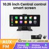 10,26-дюймовый сенсорный экран Smart Car Systems Мультимедийный видеоплеер Универсальный автомобильный радиоприемник Автомобильный беспроводной Carplay Android Auto bt