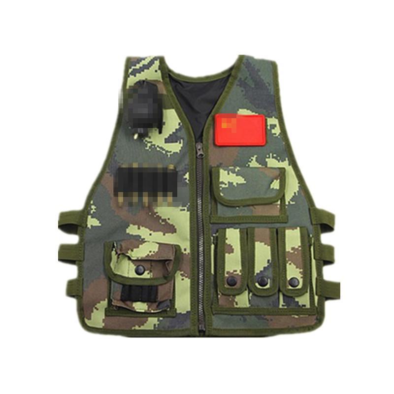 Детский тактический камуфляжный жилет - военная форма с принтом тигровых полос COS Gear.