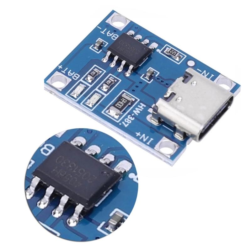 TP4056 5V 1A Battery Charging Board with Microed USB Microphone Double LED Lights High Efficiency