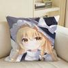 TTouhou Blonde Witch Square Sofa Pillow Cover Solid Color Living Room Home Decor Cushion Case