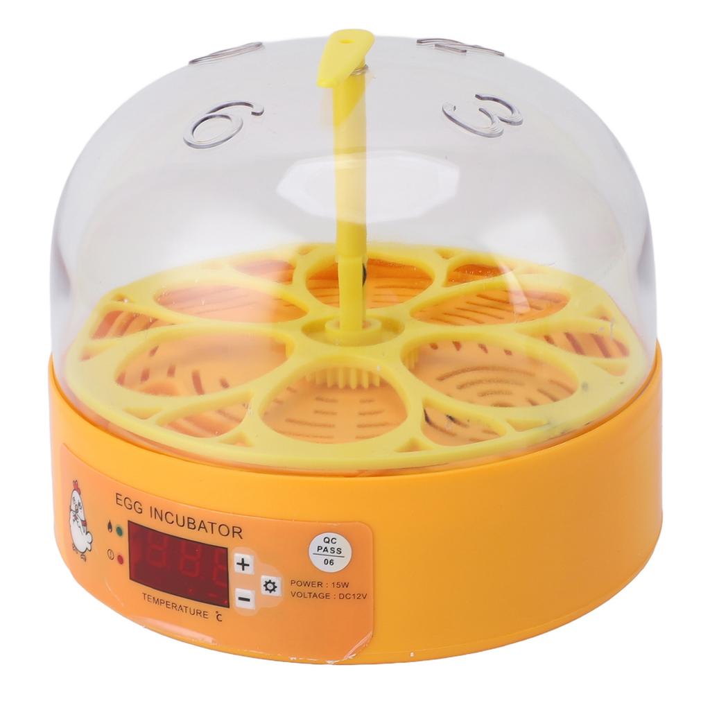 6 Egg Smart Chicken Incubators Automatic Temperature Control Small Display Hatcher Machine for