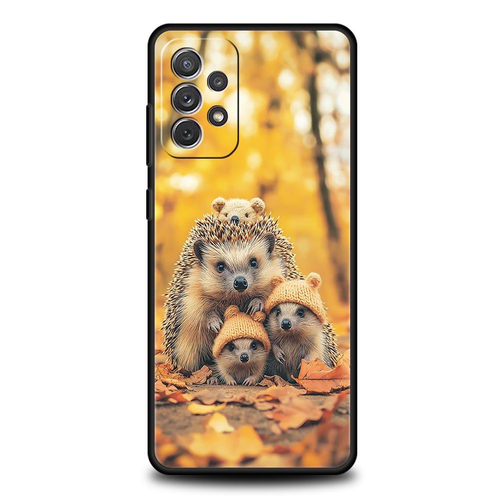 Чехол для телефона с дизайном ежика для Samsung Galaxy A17 A07 A55 A35 A25 A15 A05 A33 5G A31 A23 A21s A13 A11 A41 A73 A53 A51 A71