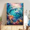 5d DIY Diamond Painting Cross Stitch Underwater World Dolphin Diamond Embroidery Mosaic Full Round Drill Home Decor
