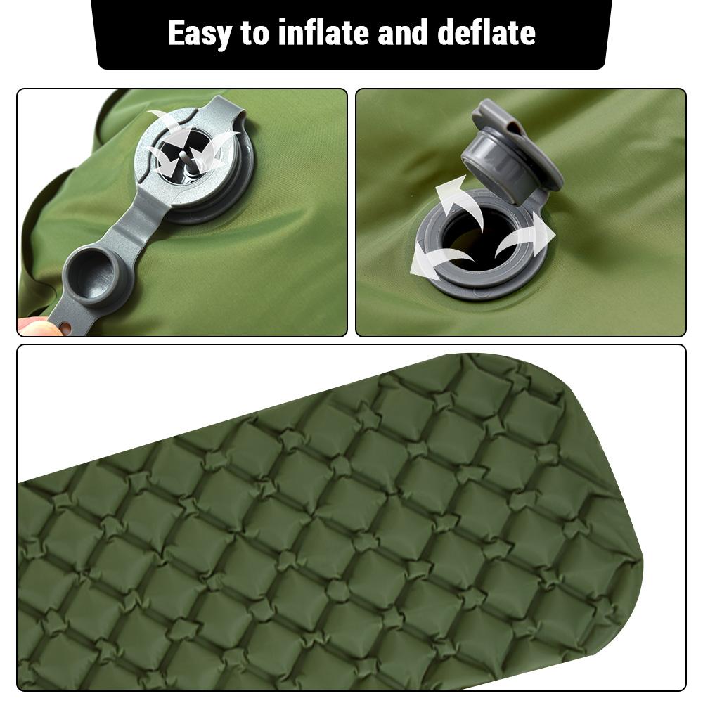 TOMSHOO Спальный коврик для кемпинга с подушкой Сверхлегкий надувной спальный коврик надувной матрас для