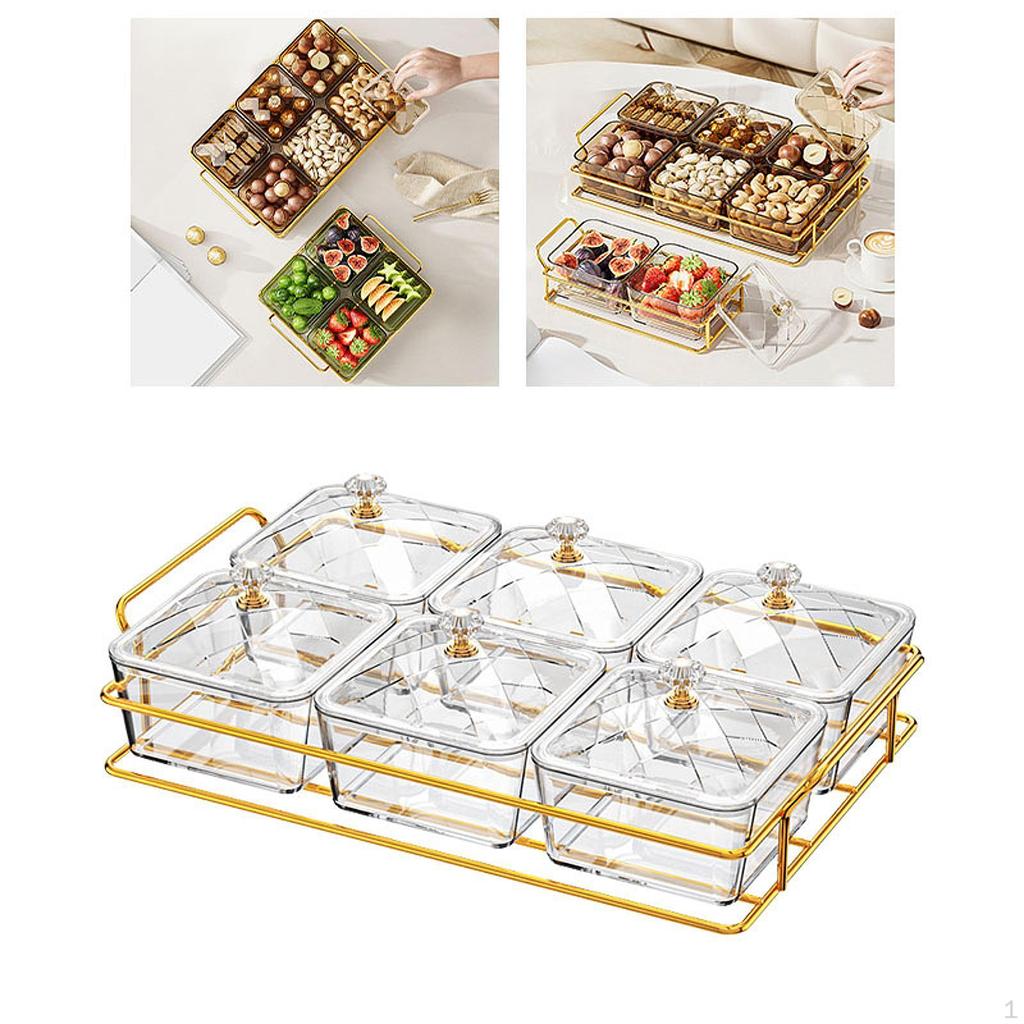 Поднос для сухофруктов, сервировочная тарелка, украшение, съемное раздельное блюдо для закусок, ящик для хранения продуктов