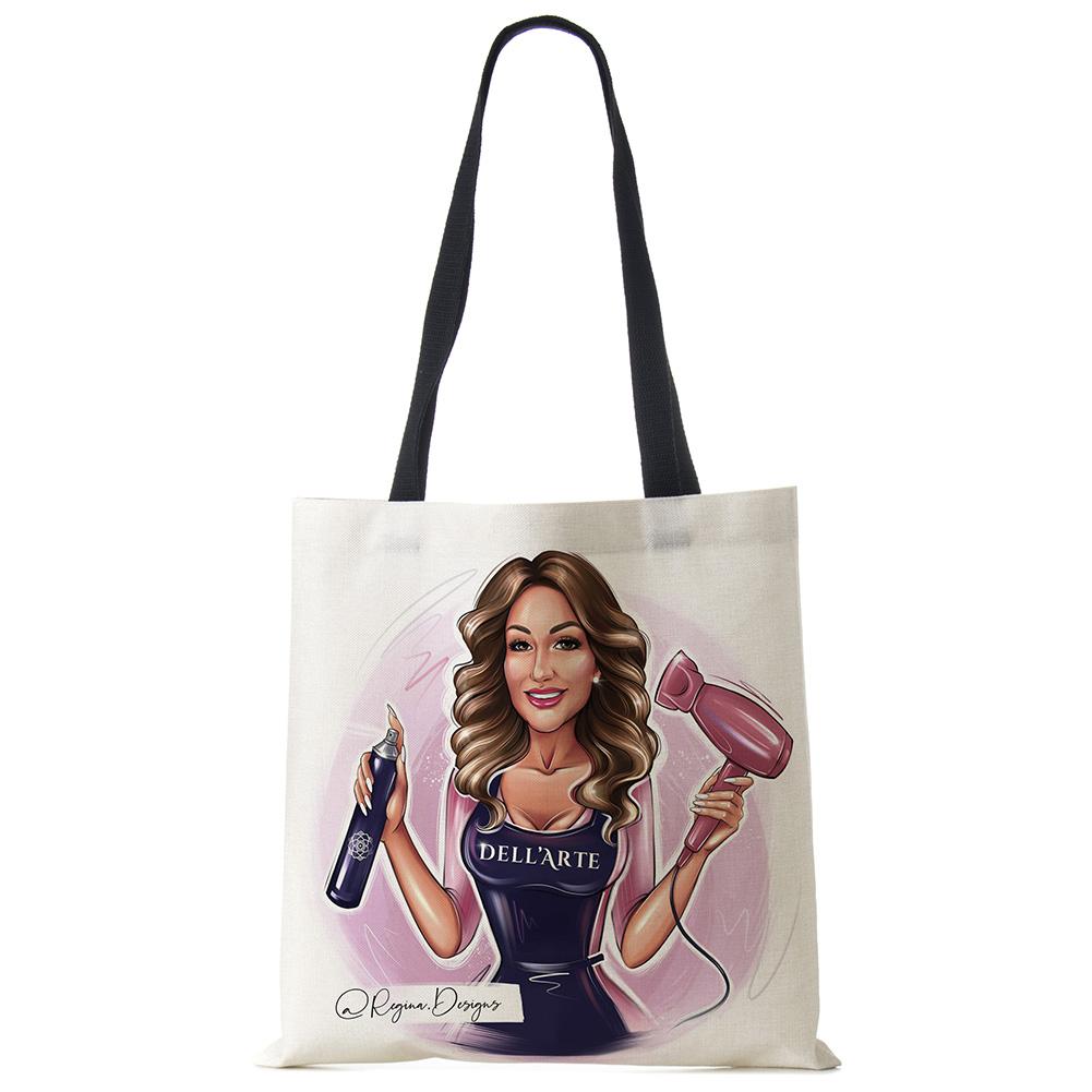 Модная женская сумка-тоут с принтом для девочек, многоразовые сумки для покупок, складные дорожные школьные пляжные сумки