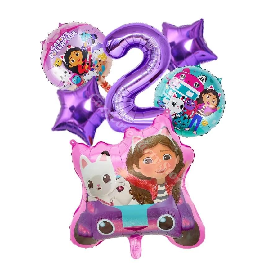 Gabby Dollhouse Birthday Party Favors Gabby Bracelets Stikers Cake Topper Balloons Classroom Rewards Party Pinata Fillers Gifts