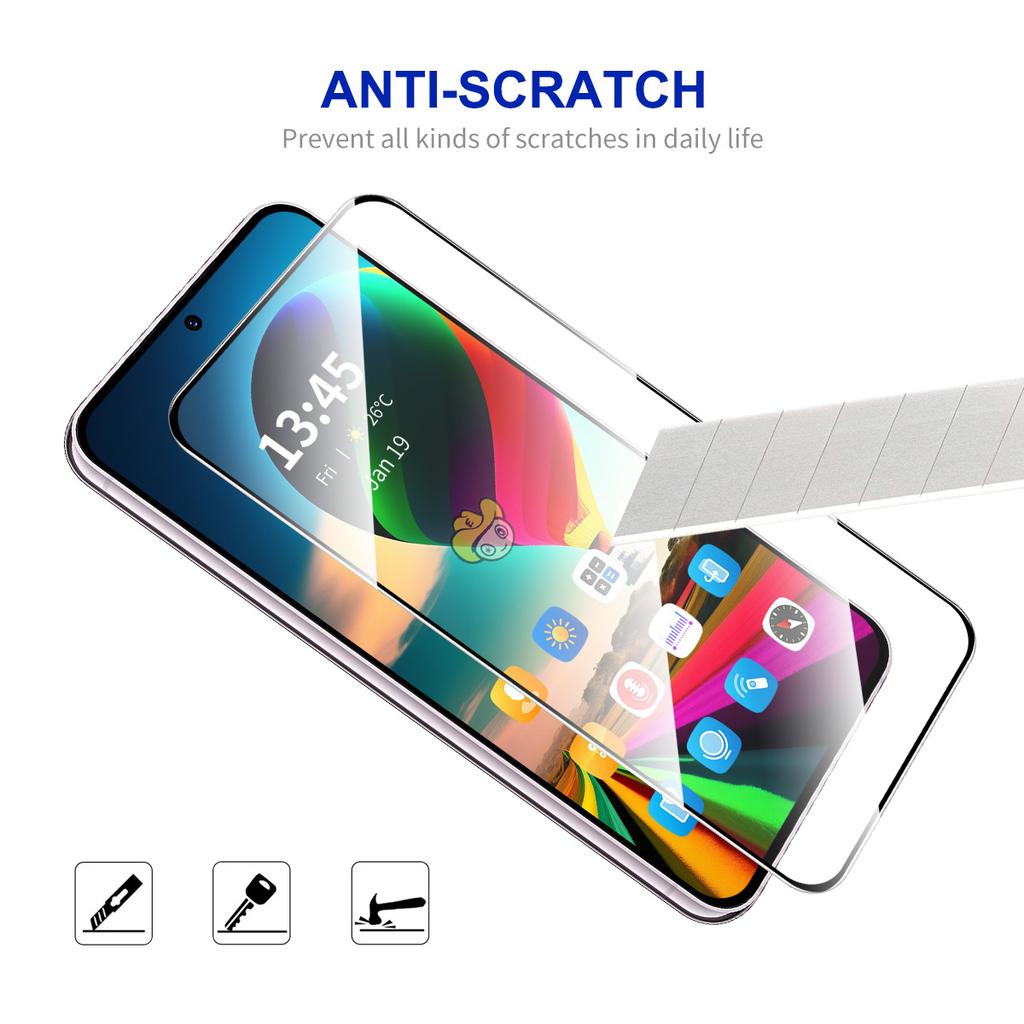 For Oppo Reno14 F 5G Screen Protector 9H Silk Printing 0.26mm Tempered Glass