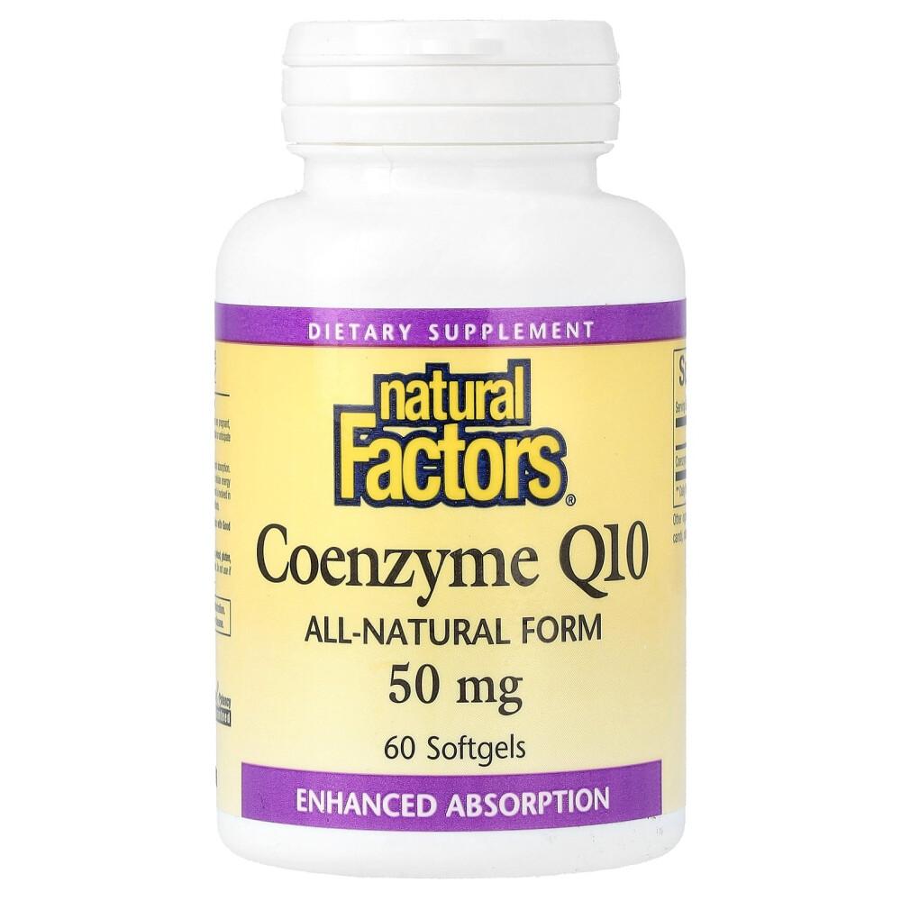 Natural Factors Coenzyme Q10 50mg Softgels, 60 Count
