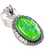 Натуральный зеленый триплет опал 925 стерлинговое серебро ювелирная подвеска 2,25" L8K76