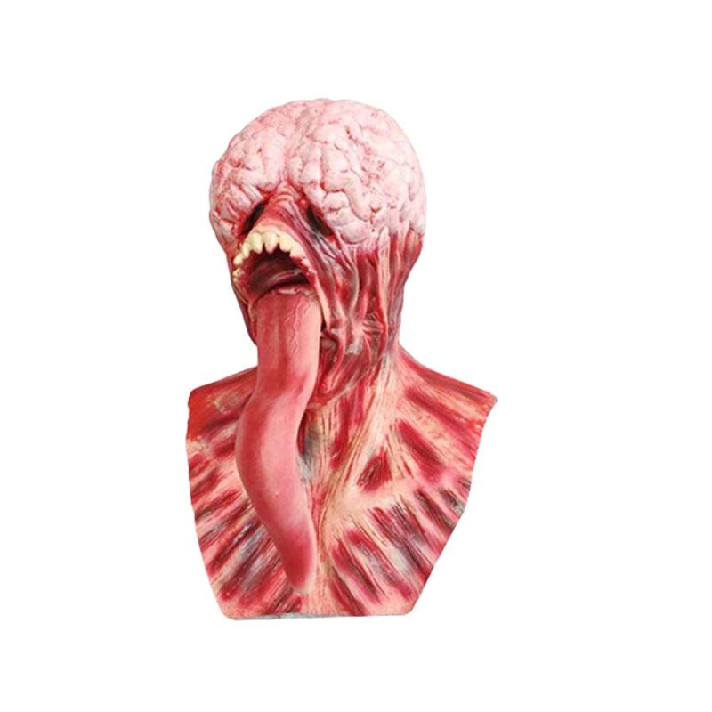 Bw Gy-a019 Монстр с длинным языком Латексный лысый головной убор тирана Маска ужасов на Хэллоуин