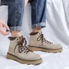 2024 Мужские замшевые ботинки из натуральной кожи на шнуровке, дышащие высокие ботинки для отдыха на открытом воздухе, повседневные высококачественные ковбойские кожаные ботинки, модные