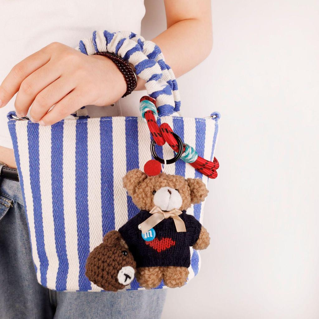 Adorable Puppy Plush Pendant Keychain - Cute Bag Charm for Couples