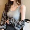 Женская ребристая майка с круглым вырезом без рукавов, топ-майка, облегающая базовая летняя футболка для вечеринок, уличной повседневной одежды