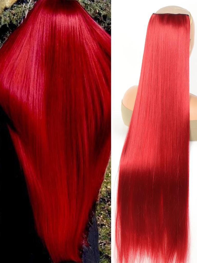 Aosiwig Синтетические супер длинные прямые волосы 100 см на 5 клипсах для наращивания натуральных волос, черные, блондовые, искусственные накладные волосы для женщин