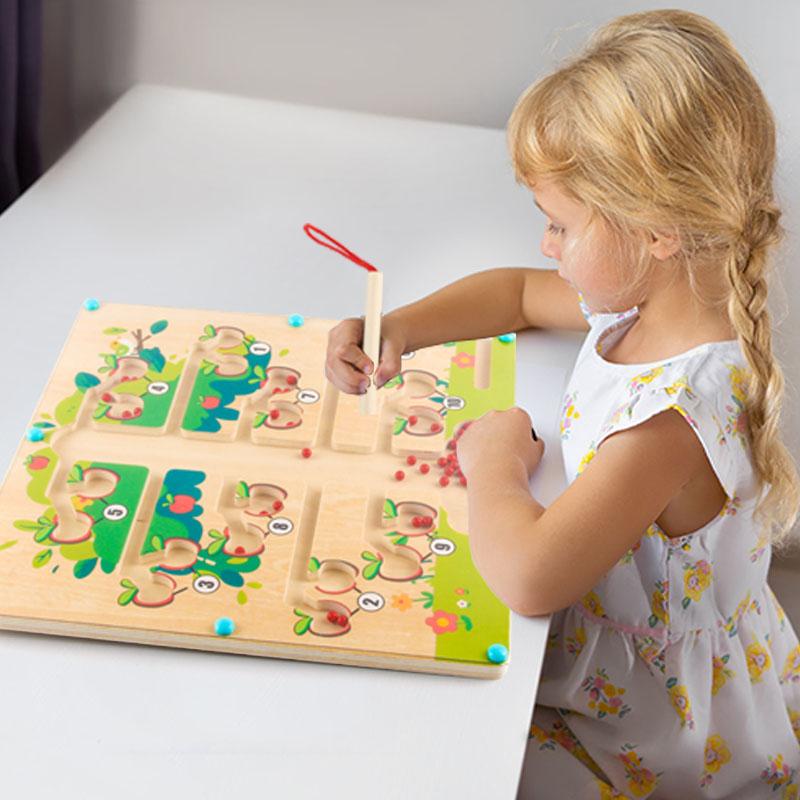 Children's Digital Magnetic Ball Maze Addition and Subtraction Toy Magnetic Ball Pen Mathematical Operation