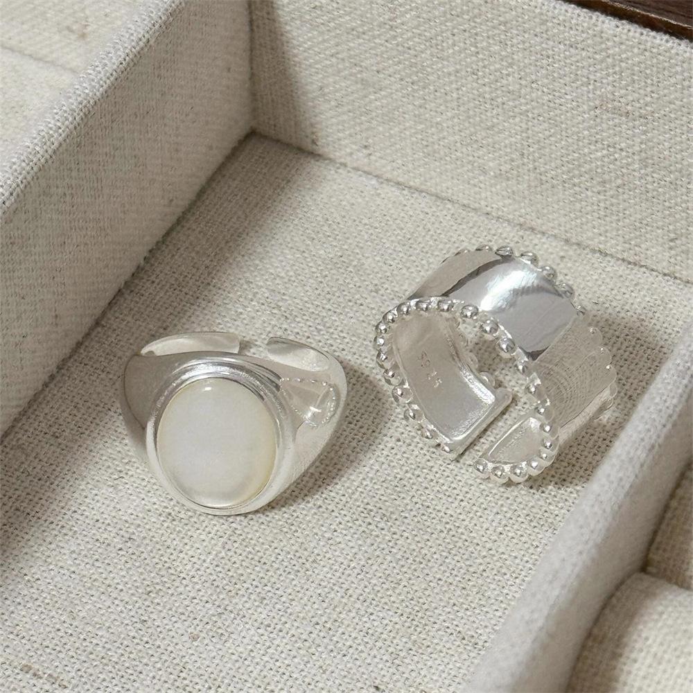 «Корейское регулируемое женское кольцо из стерлингового серебра 925 пробы – не выцветает, легкая роскошь, высококачественный, универсальный дизайн»