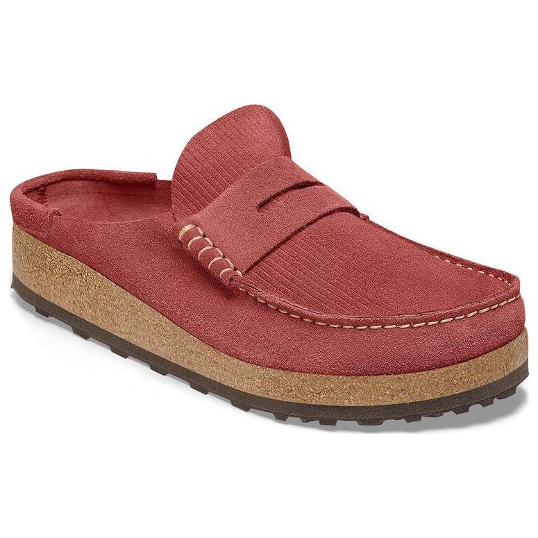 Birkenstock Замшевые Удобные Скругленный Носок Универсальные Платформа Закрытый Носок Шлепанцы Унисекс Шлепанцы Красный 1025492