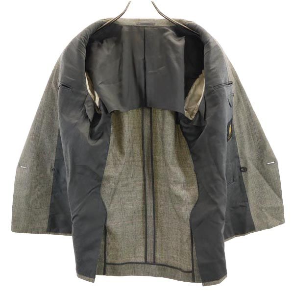 Lanvin Шерстяной пиджак в клетку глен серый мужской б/у