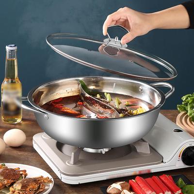 Раздельный котел для шабу-шабу с ложками для семейных встреч