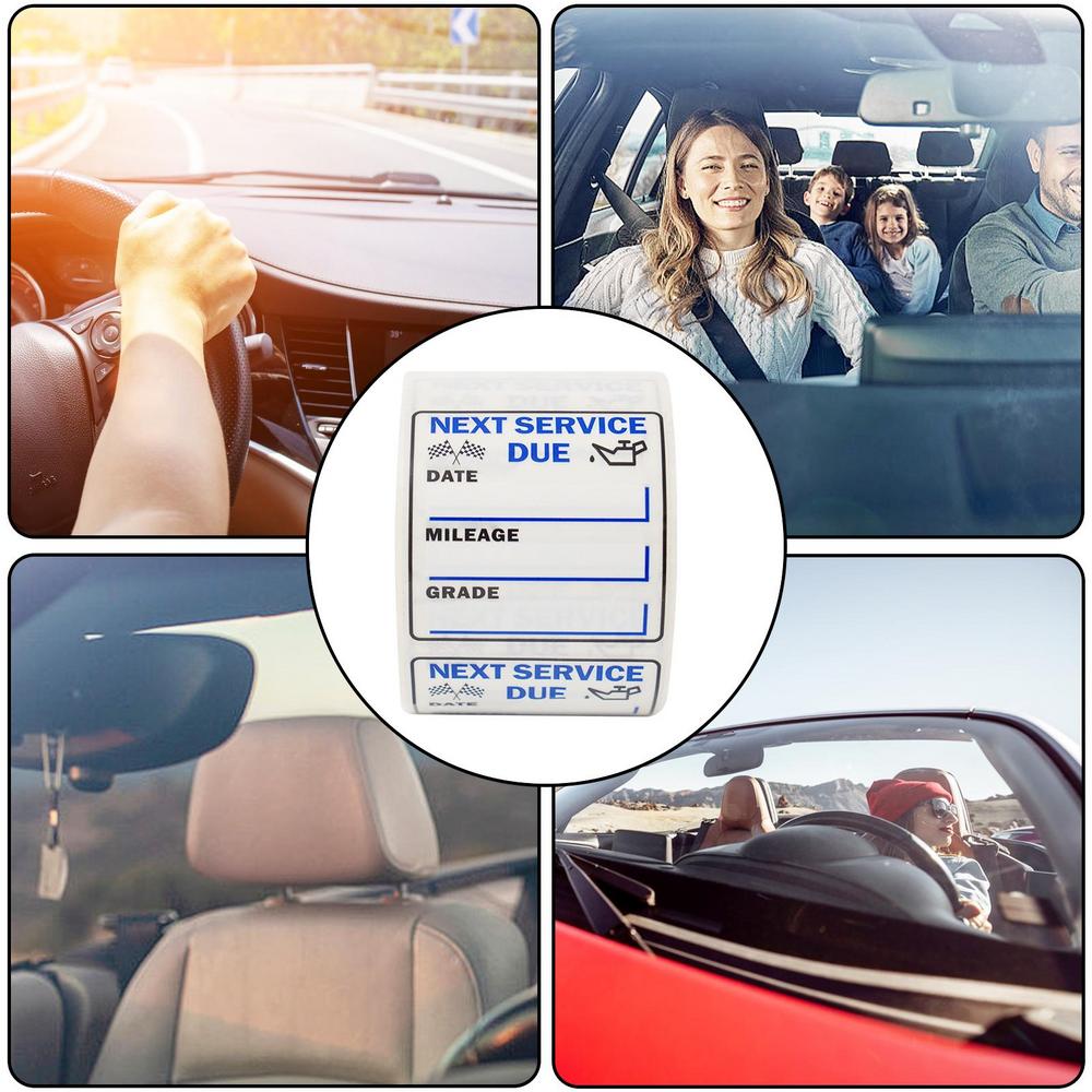 Car Service Reminder Stickers 250 Sheets Car Service Stickers 2x2In Maintenance Reminder Stickers Oil Change Reminder Stickers