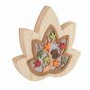 Wooden Carving Art Decor Glowing Wood Carving Desktop Ornament with Light for Home Harvest Festival