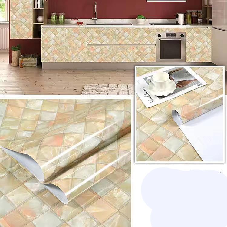 5 M Pearl White DIY Decorative Film PVC Self Adhesive Wall Paper Furniture Renovation Stickers Kitchen Waterproof Oil-proof Marble Wallpaper