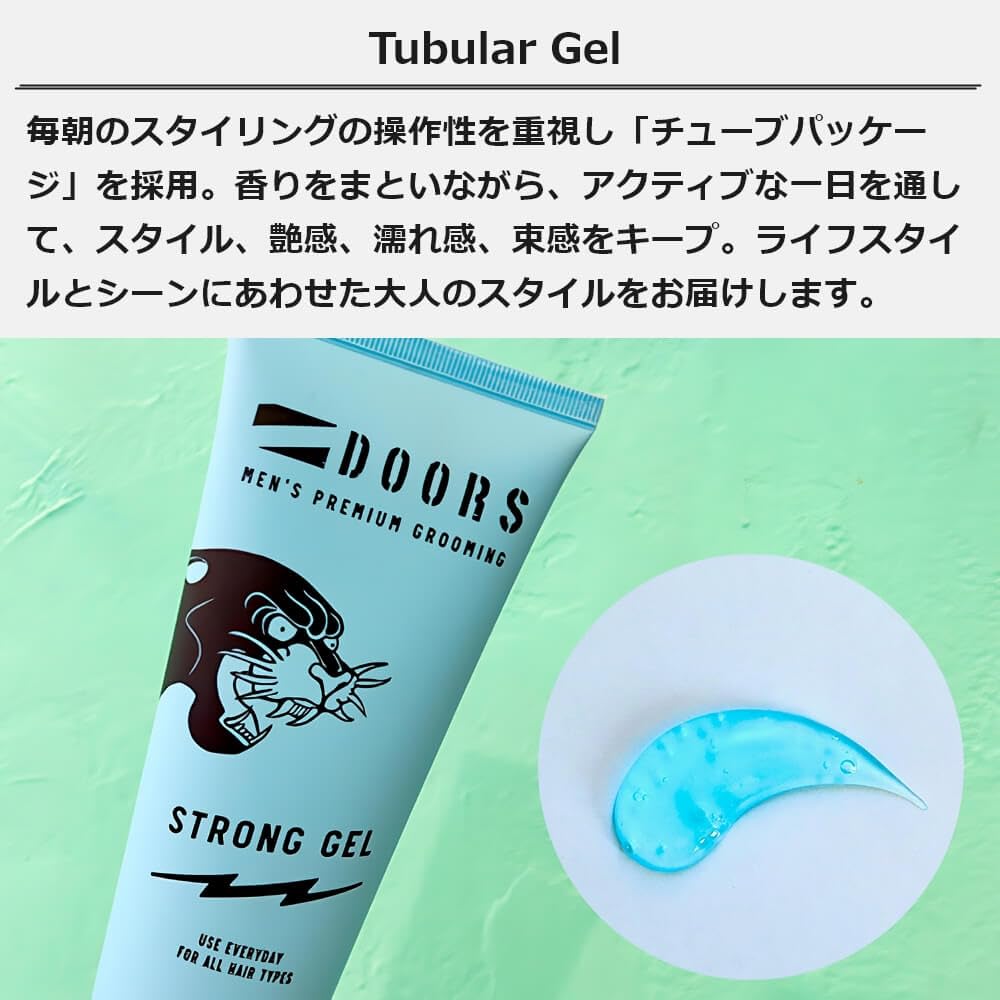 DOORS Гель Strong, Фруктовые и Фужерные Ноты, 200 г, Мужской Гель для Супер-Фиксации