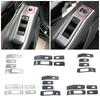 For Toyota Highlander XU70 2024 Car Window Lift Switch Button Cover Trim Door Armrest Panel Interior Accessories Stainless Steel