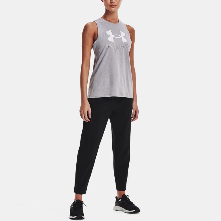 Under Armour Однотонные свободные повседневные брюки на шнурке женские низы черного цвета 1371016-001