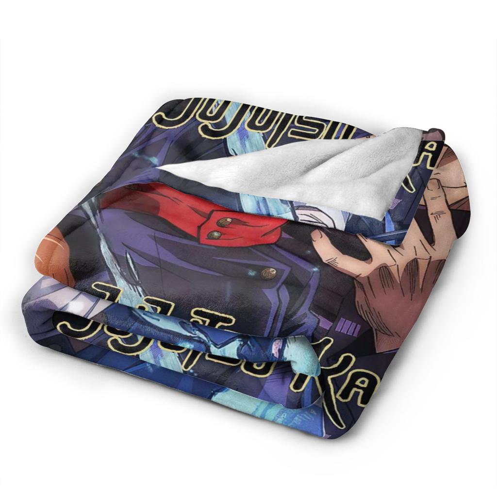 Jujutsu Kaisen Plush Blanket Kids Flannel Bedding Throws For Couch Chair Soft Warm Customized Quality Bedspread Birthday Gift