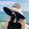 Summer New Hat Women's Seaside Big Eaves Sunscreen Sun Hat Double-sided Windproof Advanced Sun Hat