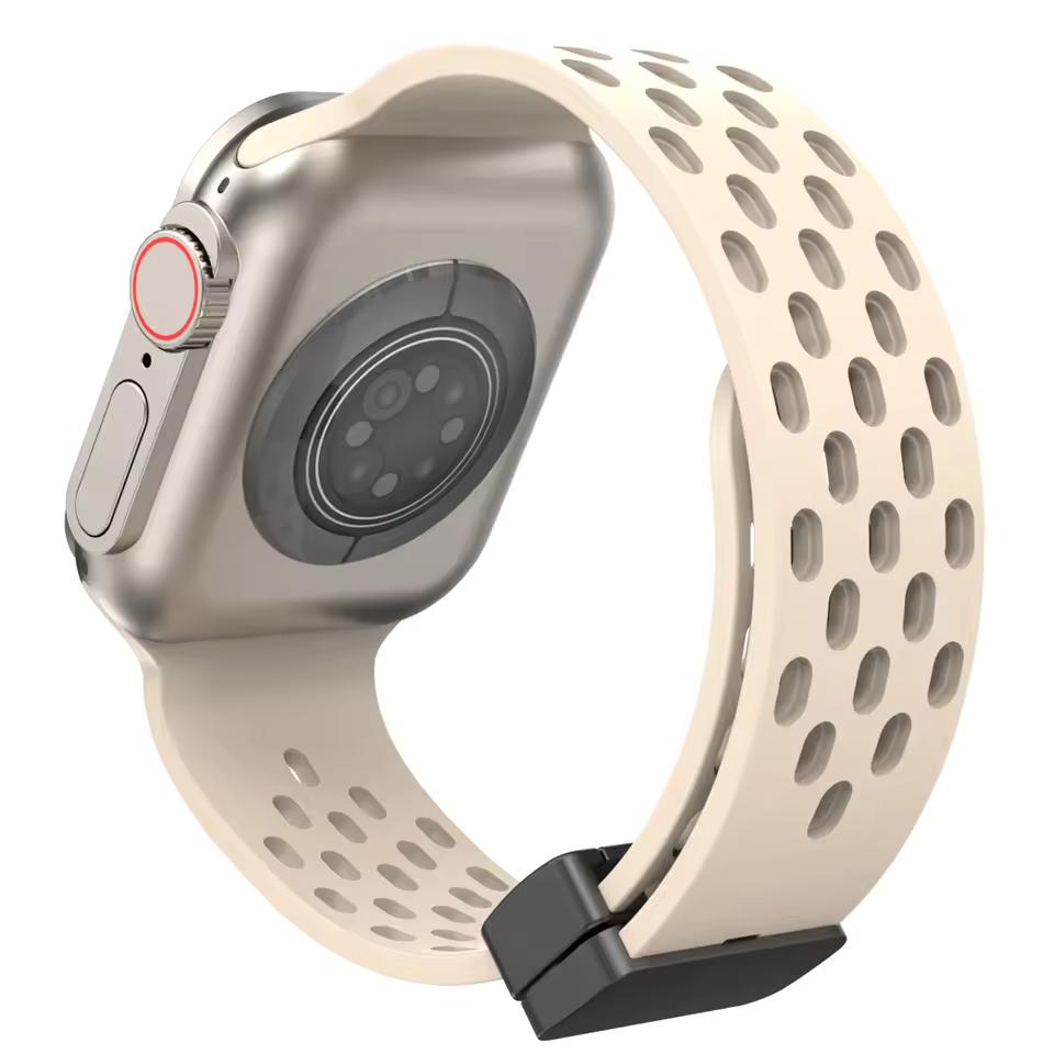 Магнитный силиконовый ремешок для Apple Watch Band Ultra 3 2 49мм 45мм 41мм Браслет для iWatch Series 11 10 9 8 7 6 SE 5 4 3 38мм 46мм 42мм 44мм