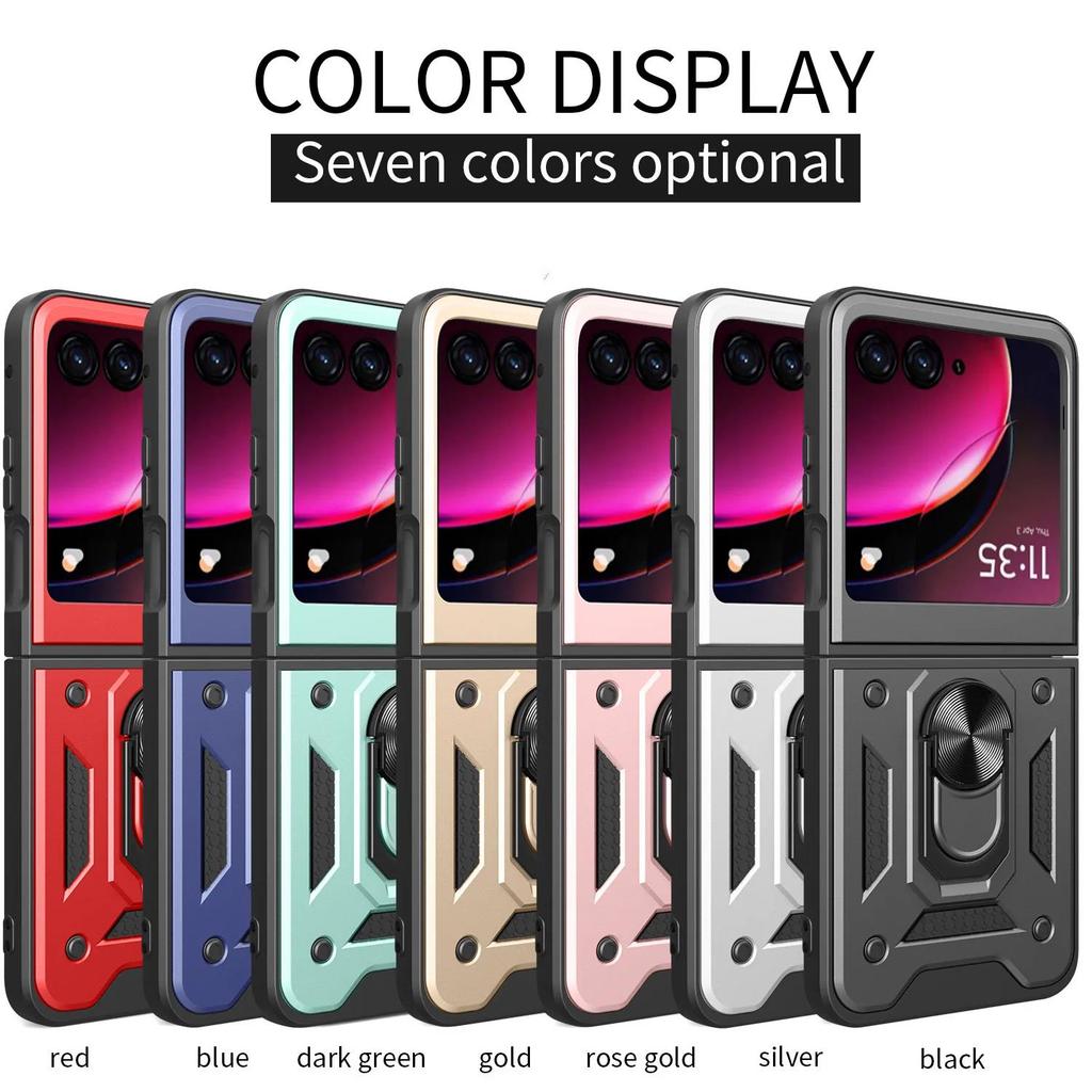Бронированный противоударный чехол для Motorola Razr 60 50 40 Ultra Moto Razr+ Plus 2025 2024 2023 Чехол с кольцом-подставкой Coque Fundas