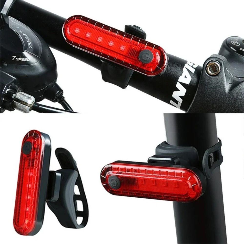 2Pcs/Set Waterproof Bike Headlight Tail Light Set USB Rechargeable MTB Front Back Lamp  Road