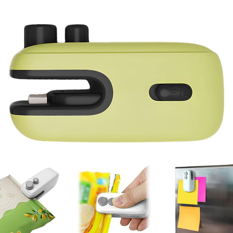 Мини Запайщик Пакетов 2-в-1 USB Перезаряжаемый Вакуумный Запайщик и Резак Ручной Инструмент для Термосварки для Хранения Продуктов, Закусок, Пластиковых Пакетов
