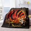 City Rugby Cap Customize Text Blanket Gift Customizable Blanket Soft Warm Cozy Perfect for Nap Seaside Chair Livingroom Four Seasons Multipurpose